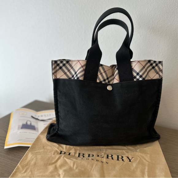 Burberry Handbags - Burberry London Blue Label Nova Check Canvas Tote Bag w/ Entrupy COA